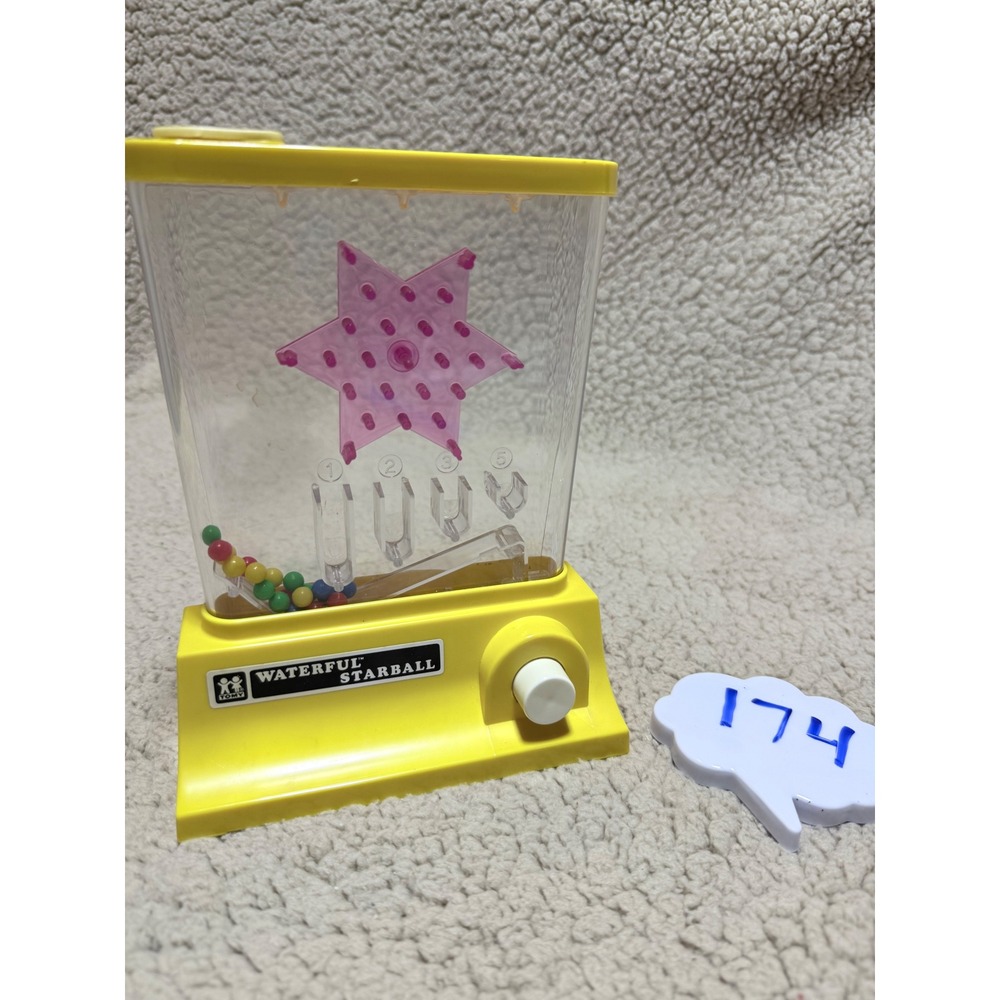 Vintage 1976 Tomy Waterful Starball Handheld Water Game Yellow Made in Japan